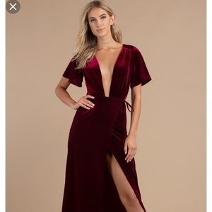 Red Velvet Maxi Dress